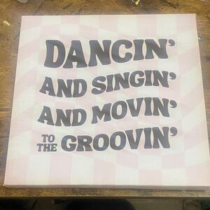 Pink and White Checkered Wall Art